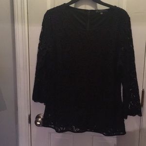 Black lace blouse